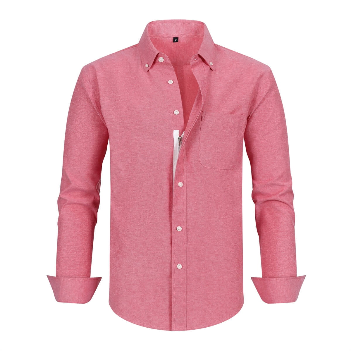 Men's Zipper Dress Shirt Button Up Shirt With Zipper - Walmart.com