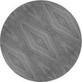 thumbnail image 1 of Ahgly Company Machine Washable Indoor Round Transitional Carbon Gray Area Rugs, 8' Round, 1 of 7