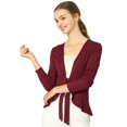 thumbnail image 1 of Cardigan Dobladillo Rizado RebeDe Punto Frente De CorbaPaMujeres borgoS, 1 of 6