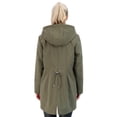 thumbnail image 2 of Women's Sebby Collection Hood Water-Resistant Anorak Jacket Color: Olive Size: LARGE, 2 of 4