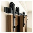 thumbnail image 3 of Bypass Sliding Barn Door Hardware Track Bent Hanger System 4-9.6FT J-shaped ,Long Lasting, 3 of 7