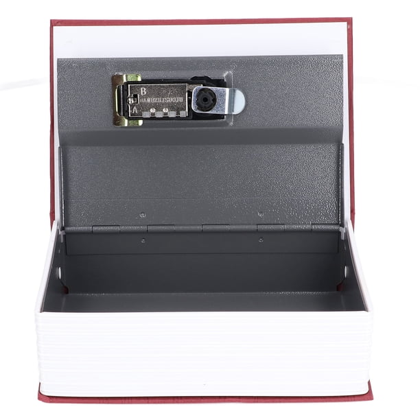 Caja con forma de libro, cajas de almacenamiento decorativas seguras de acero con forma de libro, grado profesional seguro en forma de libro