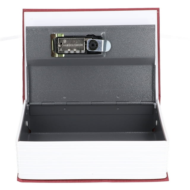 Pequeña caja fuerte de metal, caja fuerte de acero con forma de libro, caja fuerte para libros secretos, caja fuerte con forma de libro, rendimiento confiable Jadeshay A