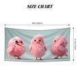 thumbnail image 2 of Zufioo Adorable Pink Fluffy Birds Print Silver Fox Fleece Beach Towel 27.5x55in, Super Absorbent Bath Towel, Suitable for Adult Beach, Swimming Pool and Home Use-One Size, 2 of 6