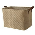 thumbnail image 1 of Home Textile Storage Product Category Large Fabric Storage for Closet Organization - Foldable Canvas Organizer with Handles for Shelves and Decorative Home Use, 1 of 7