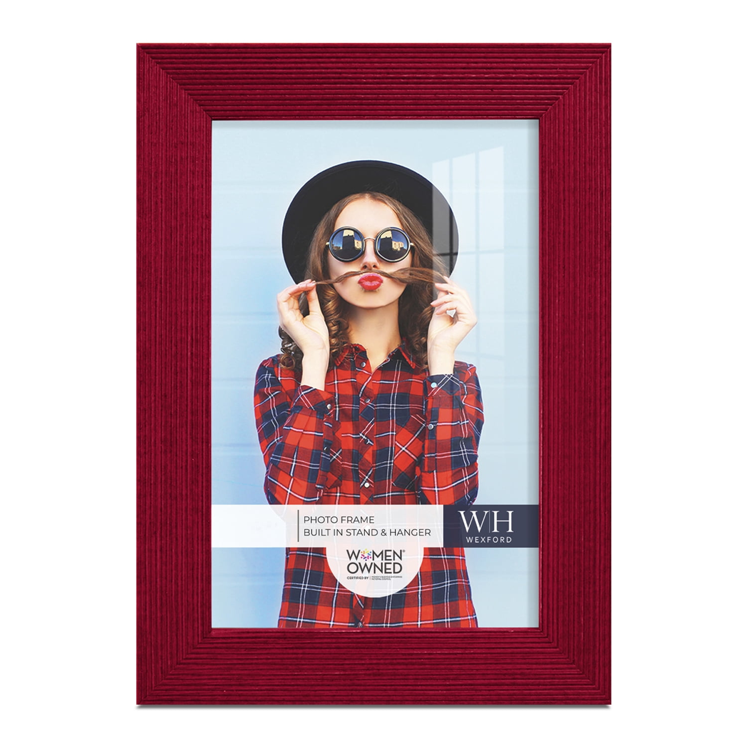 Bold Burgundy Solid Wood Picture Frame, 4 x 6