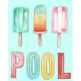 thumbnail image 2 of Medley, Elizabeth 26x32 Black Ornate Wood Framed with Double Matting Museum Art Print Titled - Pool Popsicles, 2 of 4