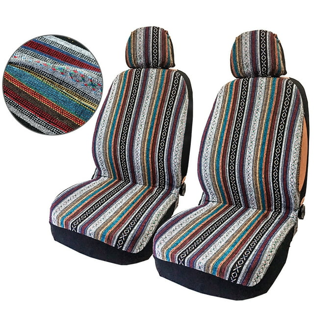 Funda de asiento de coche para las cuatro estaciones, universal, doble asiento delantero, cojín de asiento de coche, funda protectora antideslizante, funda de asiento completamente cerrada, 4 piezas