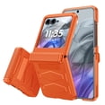 thumbnail image 1 of Oupeigar para Motorola Razr 2024 Ultra/60 Pro Funda Tipo Armadura, Protector de Pantalla Integrado y Protección de Bisagra a Prueba de Golpes Funda para Smartphone Todo Incluido-naranja, 1 of 8