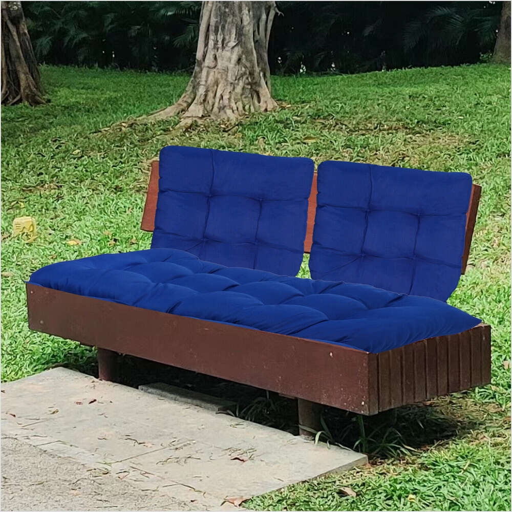 C hionn Tufted Wicker Settee Bench Patio Indoor Sofa