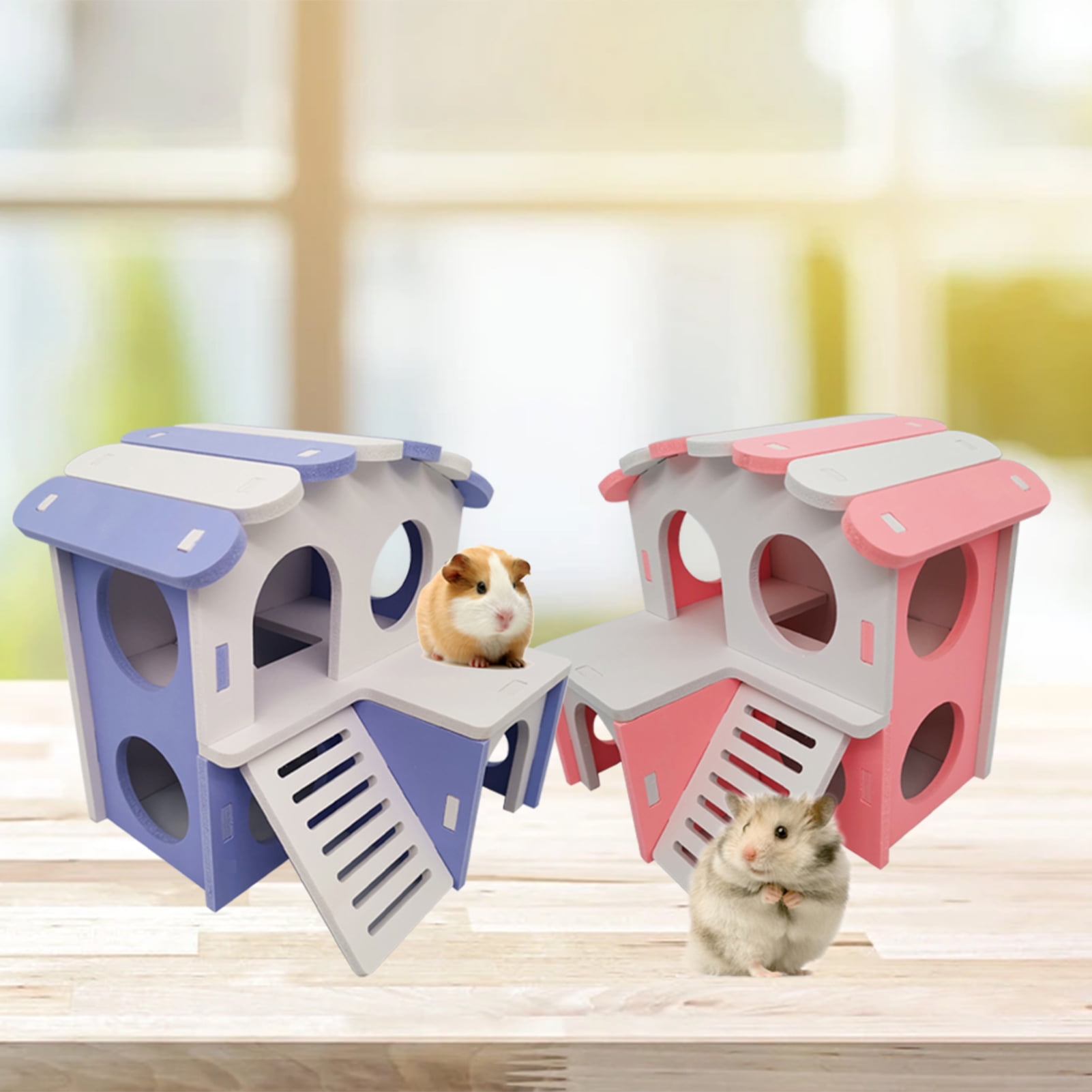 Anvazise Small Pets House DIY Installation Double Layers Breathable