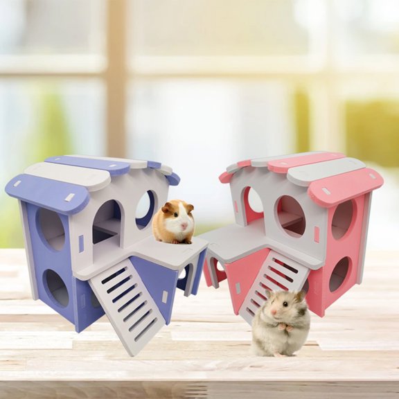 Walbest Hamster Pets Hiding Place,Hamster Hiding House, Snail House,Ladder,Seesaw Suitable for Gerbils,Purple Mouse Chewing Toys,Hamster Cage Accessories