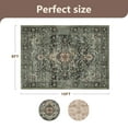 thumbnail image 5 of SIXHOME 8'x10' Eastern Classic Area Rug Washable Distressed Carpet Vintage Medallion Rugs for Living Room Bedroom Kitchen Dining Room Retro Neutral Home Decor Green, 5 of 7