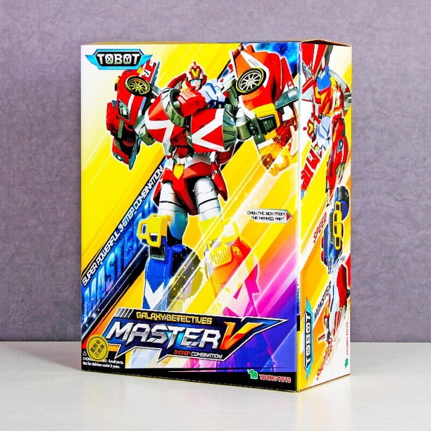 Tobot-Robot Deformation Master V Ultimate Galaxy detective, figura de acción de tamaño L, transforman coches combinados de juguete, caja de Color Original Fivean unisex