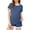 Blue, variant on Weardear Maternity Outfits Set 2 Piece Matching Sets Waffle Knit Raglan Short Sleeve Tops and Shorts with Pockets Casual Pregnancy Loungewear