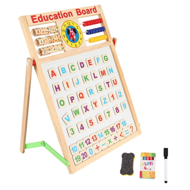 Pizarra Blanca De Caballete De Arte, Tablero De Dibujo Multifuncional De Doble Cara Para Escribir Para El Cálculo Aritmético Graffiti Para Niños Y Niñas ANGGREK Standing Whiteboard Chalkboard