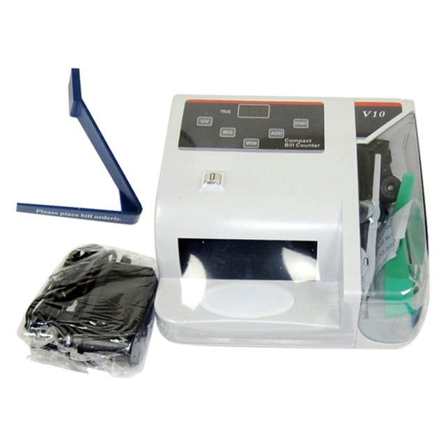 Portable Mini Money Counter with UV/MG/ Detection for Multi Currencies US PLUG,1 x Money Counter,White