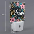 thumbnail image 2 of Sikiie Floral Welcome Sign Led Night Light, Warm White,Cool White Lights for Bathroom,Hallway,Bedroom, Kids Room-UK, 2 of 7
