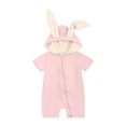 thumbnail image 2 of Kkkded Baby Newborn Summer Jumpsuit for Boys Girls,Infant Short Sleeve One-Piece Romper Cotton Romper Cute Cute Zipper Bodysuits,Size 1M-18M, 2 of 7