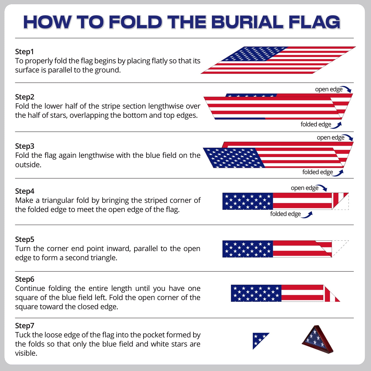 Anley Memorial Flag American US Flag 5x9.5 Ft Cotton For Veteran - USA Burial Casket Flags (Flag not Pre-Folded)