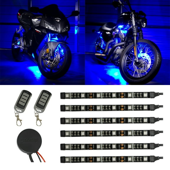 LEDGlow 6pc Advanced Blue SMD LED Mini Motorcycle Light Kit