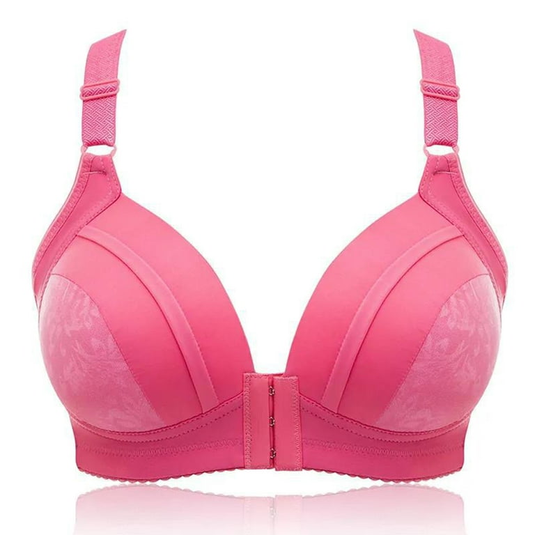 SBYOJLPB The Summer I Turned Pretty Women'S Lace Sexy Comfortable  Breathable Anti-Exhaust Printing Non-Wired Bra (Hot Pink)