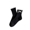 thumbnail image 1 of AWZXDE Women Bow Mary Jane Socks Cute Ruffle Edge Breathable Soft For Dress Cute Socks For Women Japanese, 1 of 5