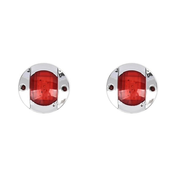 Waterproof Marine LED Courtesy Lights,Transom Stern Navigation Lights for Boats,2.95 Inch Round Deck Lighting for Kayak,Yacht,Sailboat,Fishing Vessel,Hunter Watercraft Cockpit Step Surface Mount