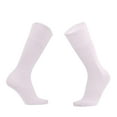 thumbnail image 4 of Kids Boys Girls Knee High Socks Toddler Infant Cotton Long Socks Stockings Solid Color White 6-14 Years, 4 of 6