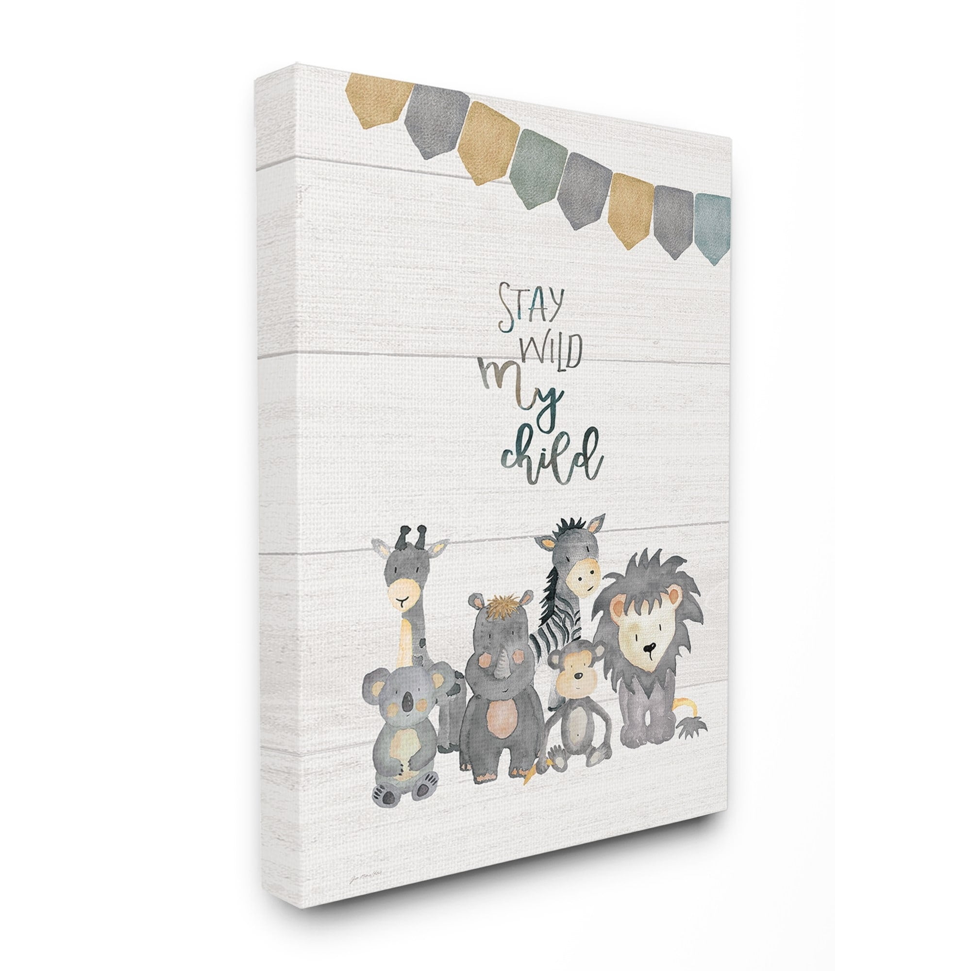 Stupell Stay Wild My Child Animals Wall Art canvas wrapped - 24 x 30
