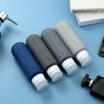 thumbnail image 5 of Micebay Leak-Proof 6-oz Silicone Squeezable Travel Bottles for Toiletries, Refillable Travel Size Containers, BPA Free, TSA Approved, Navy Gray, 4 Pack, 5 of 10