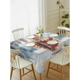 thumbnail image 4 of Christmas Squirrel, Tablecloth Rectangle Table Cloth 60x84 , Waterproof Tablecloth Outdoor Table Cloth, Forest Snowflake Pine Tree Watercolor Washable Table Cover for Kitchen Dining Party, 4 of 8