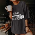thumbnail image 2 of Camiseta de manga corta suelta con estampado de manga caída de Halloween para hombres y mujeres Pompotops hfajkhk140177, 2 of 9