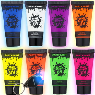 UV Glow Blacklight Face and Body Paint, Neon Fluorescent, 0.34 fl