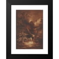thumbnail image 2 of Julius Albert Elsasser 18x24 Black Modern Framed Museum Art Print Titled - Moonlit Landscape with a Monk Walking Near a Palace (1852), 2 of 5