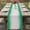 Grass Green Gray Green Light Beige, variant on Table Runner 72 Inches Long for Kitchen Dining, Blue Stripes Dresser Scarf Farmhouse, Dining Table Decorations for Wedding/Parties, Modern Gradient Abstract Striped Lines 18 x 72 In