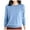 Light Blue, variant on Women's Wool Pullover Sweater Crewneck Long Sleeve Base Layer Shirt for Travel Hiking Comfortable Soft Warm Tee Tops