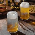 thumbnail image 3 of Drinking Glasses With Glass Straw 4pcs Set - 16oz Can Shaped Glass Cups, Beer Glasses, Iced Coffee G XH, 3 of 5