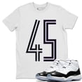 thumbnail image 2 of Number 45 Jordan 11 Concord Sneaker Match T-Shirt - AJ11 Matching Outfit (White / 5X-Large), 2 of 4