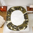 thumbnail image 5 of Homewish Abstract Camouflage 4 Pieces Queen Sheet Sets for Female Men,Green Brown Ultra Soft Flat Sheet,Retro Camo Queen Fitted Sheet,Ultra Soft Home Decor, 5 of 7