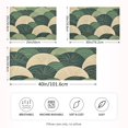 thumbnail image 2 of Yayeee Pillowcase Standard Size Set of 2 Satin Wrinkle Resistant Pillow Case, Green Abstract Shapes, 2 of 7