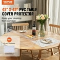 thumbnail image 2 of VEVOR 42in & 48in Round Clear Table Cover 1.5mm PVC Waterproof Protector for Desks & Dining Tables 42 inch, 2 of 5