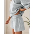 thumbnail image 4 of Weardear Womens 2 Piece Outfits 3/4 Sleeve Tops and Elastic Waist Shorts Lounge Sets Loungewear, 4 of 6