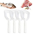 thumbnail image 2 of Kitchen Handheld Meat Scraper - Bone Dust Remover 4Pcs Plastic Meat Scraper White Bone Scraper Manual Scales Remover Handhold Bone Scraper for Kitchen（4-Piece Kitchen Handheld Meat Scraper), 2 of 9
