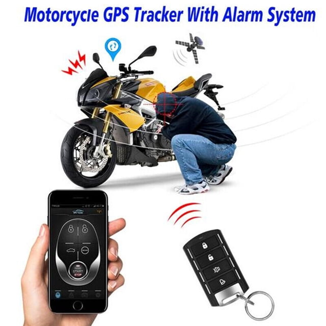 Waterproof Motorcycle GPS Tracking Alarm Keyless Phone APP Engine Start Remote