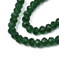 thumbnail image 3 of Glass Beads Strands Faceted Rondelle Dark Green 4x3mm Hole: 0.4mm about 113~115pcs/strand 41~42cm, 3 of 4