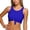 EliteGoogv#Blue, variant on Women's Bikini Top Crewneck Wide Strap Swimwear Stretchy Solid Color Bathing Suits Pool Wear Vacation Holiday Beachwear,Blue,L