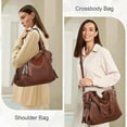 thumbnail image 3 of KALUNMA Tote Bag for Women Leather Shoulder Bags Fashion Hobo Bags Large Purse and Handbags with Adjustable Shoulder Strap, 3 of 7