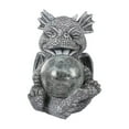 thumbnail image 2 of Whimsical Dragon Garden Statue with Illuminated Cracked Glass Ball - 8.7inch Resin Sculpture for Enchanting Outdoor or Indoor Decor, 2 of 7