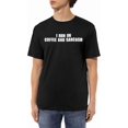 thumbnail image 1 of I Run On Coffee and Sarcasm Men's Cotton T-Shirts Casual Basic Crew Neck Tshirts Short Sleeve Fashion Tee Shirts,, 1 of 6
